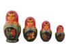 VINTAGE RUSSIAN HAND PAINTED MATRYOSHKA DOLL SET PIC-1