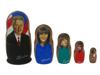 VINTAGE RUSSIAN HAND PAINTED SET OF NESTING DOLLS PIC-0