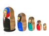 VINTAGE RUSSIAN HAND PAINTED SET OF NESTING DOLLS PIC-1