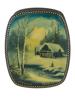 RUSSIAN TRADITIONAL LACQUERED FEDOSKINO TRINKET BOX PIC-2