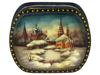 RUSSIAN TRADITIONAL LACQUERED WOODEN TRINKET BOX PIC-2
