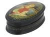 RUSSIAN TRADITIONAL LACQUERED PALEKH TRINKET BOX PIC-0