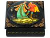 RUSSIAN TRADITIONAL LACQUERED WOODEN TRINKET BOXES PIC-5