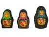 THREE RUSSIAN LACQUERED WOODEN MATRYOSHKA BOXES PIC-0