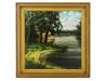 VINTAGE LANDSCAPE OIL PAINTING ON BOARD,1996 PIC-0