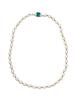 ART DECO MANNER BEADED DESIGN CUSTOM PEARL NECKLACE PIC-1