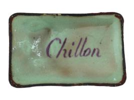 ANTIQUE SWISS ENAMEL PLAQUE WITH CHILLON CASTLE