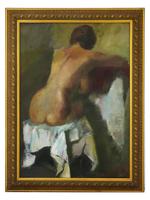 RUSSIAN NUDE OIL PAINTING ATTR TO AARON BUCH