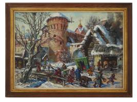 RUSSIAN MOSCOW VIEW OIL PAINTING BY VLADIMIR ORLOV