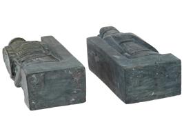 VINTAGE CHINESE SOAPSTONE SCULPTED BOOKENDS SET