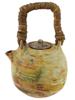 JAPANESE SHOWA CERAMIC TEAPOT WITH ROPE HANDLE PIC-1