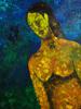 INDIAN FEMALE NUDE OIL PAINTING BY AKBAR PADAMSEE PIC-1