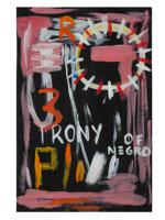 ATTR TO JEAN MICHEL BASQUIAT 1980S OIL PAINTING