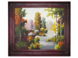 CONTEMPORARY RIVER LANDSCAPE OIL PAINTING FRAMED