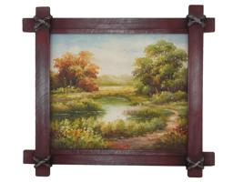 CONTEMPORARY RIVER LANDSCAPE OIL PAINTING FRAMED