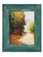CONTEMPORARY FOREST LANDSCAPE OIL PAINTING FRAMED