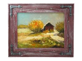 CONTEMPORARY RURAL LANDSCAPE OIL PAINTING ART FRAME