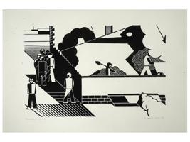 GERMAN GERD ARNTZ LIMITED EDITION WOODCUT 1979