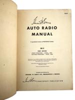 AMERICAN BOOK AUTO RADIO SERVICE DATA MANUAL 1953