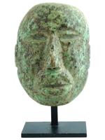 ANCIENT PRE COLUMBIAN AMERICA JADE OLMEC MASK