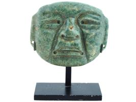 ANCIENT PRE COLUMBIAN AMERICA JADE OLMEC MASK