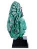 NATURAL MALACHITE AND SILVER AZTEC SCULPTURE PIC-4