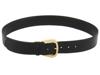 VINTAGE ITALIAN BLACK LEATHER BELT BY GUCCI PIC-0