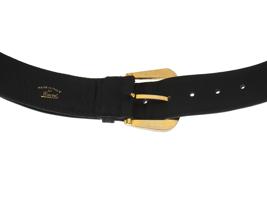 VINTAGE ITALIAN BLACK LEATHER BELT BY GUCCI