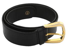 VINTAGE ITALIAN BLACK LEATHER BELT BY GUCCI