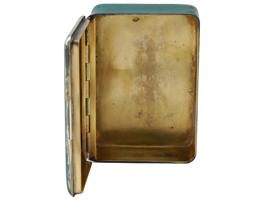 DANISH GILT SILVER GUILLOCHE ENAMEL TRINKET BOX