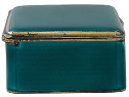 DANISH GILT SILVER GUILLOCHE ENAMEL TRINKET BOX