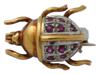 MIDCENT MINIATURE 18K YELLOW GOLD RUBY BUG BROOCH PIC-1