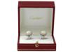 CARTIER 18K WHITE GOLD OPAL DIAMOND EARRINGS IOB PIC-0