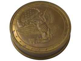 VINTAGE AMERICAN BRONZE US GREAT SEAL TRINKET BOX