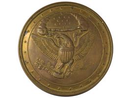 VINTAGE AMERICAN BRONZE US GREAT SEAL TRINKET BOX