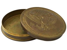 VINTAGE AMERICAN BRONZE US GREAT SEAL TRINKET BOX