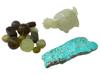 COLLECTION OF CARVED JADE TURQUOISE BEADS PENDANT PIC-0