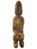 CHINESE CARVED BROWNISH JADE FIGURE OF KNEELING WOMAN PIC-3