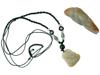 LOT OF BUDDHA CARVED JADE AMULET PENDANTS NECKLACE PIC-1