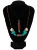 LOT OF ASIAN DZI BEADS TURQUOISE STONES NECKLACES PIC-0