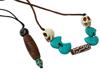 LOT OF ASIAN DZI BEADS TURQUOISE STONES NECKLACES PIC-2