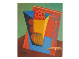 MEXICAN STILL LIFE OIL PAINTING AFTER DIEGO RIVERA