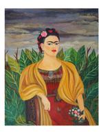 PORTRAIT OIL PAINTING IN THE MANNER OF FRIDA KAHLO