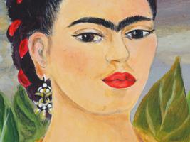 PORTRAIT OIL PAINTING IN THE MANNER OF FRIDA KAHLO