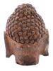 STONE CARVED HEAD OF BUDDHA WITH CLOSED EYES PIC-2