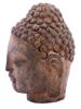 STONE CARVED HEAD OF BUDDHA WITH CLOSED EYES PIC-3