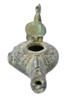 ROMAN BRONZE OIL LAMP LUCERNA WITH A BIRD FIGURINE PIC-3