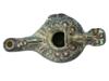 ROMAN BRONZE OIL LAMP LUCERNA WITH A BIRD FIGURINE PIC-5