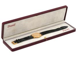 PIAGET CLASSIC 18K YELLOW GOLD WRISTWATCH IOB