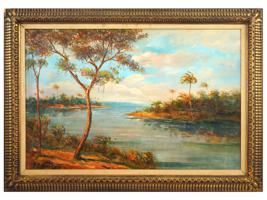 AMERICAN LANDSCAPE OIL PAINTING ALBERT ERNEST BACKUS